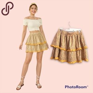 NWOT SHEIN ruffle floral print skirt